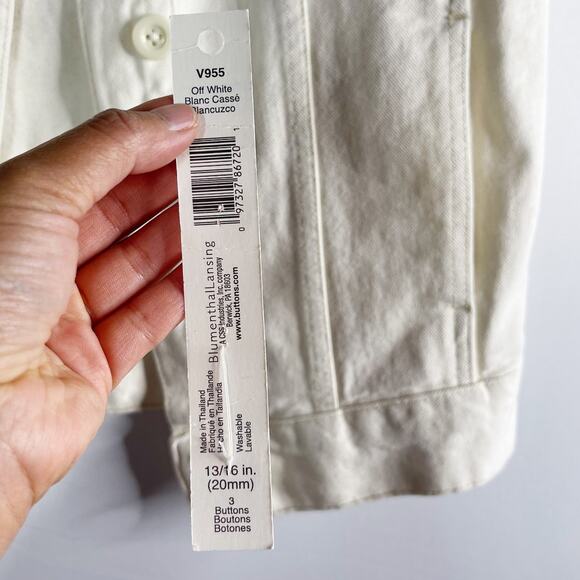 Mango Womens XXS Off White Oversized Sleeveless Denim Vest Seams Button Front - Picture 8 of 9